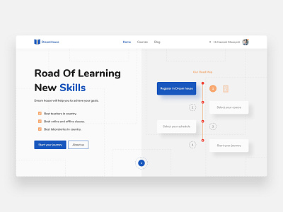 Academic - Concept academics clean college concept homepage landing landing page learn learning minimal minimalism road school simple skill skills student students webdesign