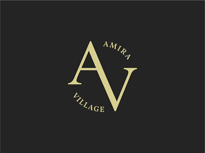 AV (Amira Village) Logo letter logo logo logo font