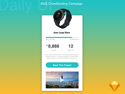 Daily UI #032 Crowdfunding Campaign