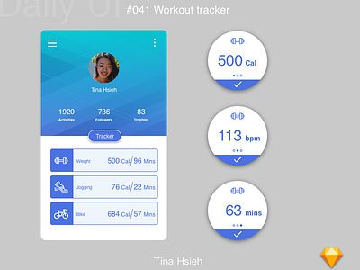 Daily UI #041 workout tracker