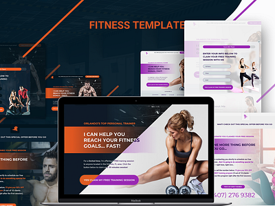 Fitnes Trainer brand design fitnes overview sketch template trainer uiux web