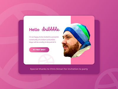 Dribbble First Shot debut first shot hello dribbble