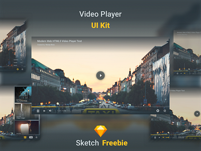 Video Player - Daily UI #057 - Freebie app daily dailyui free freebie minimalistic sketch videoplayer