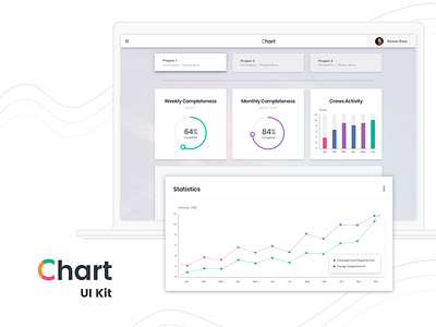 Project management overview bar chart donut free legend linear plot progress sketch web