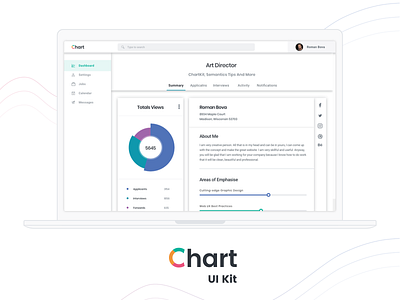 CV job post overview dashboard diagram donut free linear overview progress sketch stepper web