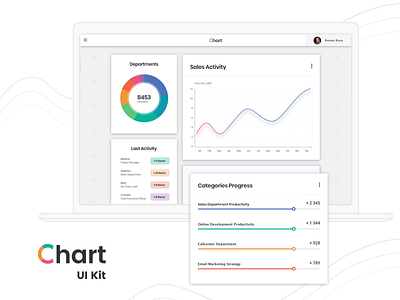 E-commerce analytics Dashboard chart donut free legend linear pie plot progress sketch web