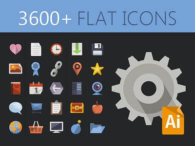 3600+ Free Flat Icons ai flat free free icons freebie icon icon set icons