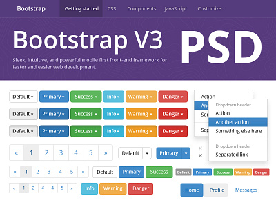 Bootstrap v3 PSD free (full and updated) bootstrap bootstrap 3 download free psd vector