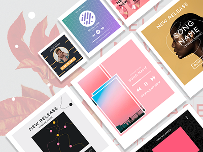 Instagram Music Templates by Artify design free freebie music svg templates