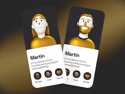 3D Icons: Black & Gold 3d 3dicons animation design download free freebie graphic design icon icons illustration logo motion graphics svg ui vector