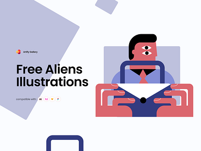 Free Aliens Illustrations abstract download free freebie illustration illustrations svg vector