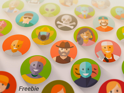 1000 Flat And Material Design Avatars ai avatars character design emoji face faces flat icon material people profile