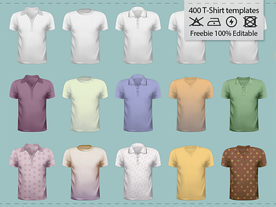 +50 Free T-Shirt Template Pack ai design mockup patterns psd t shirt t shirt templates templates vector
