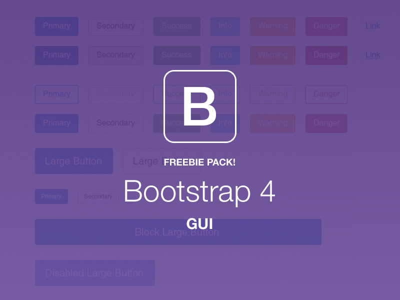 +120 FREE Elements Bootstrap 4 GUI Pack By IconShock & ByPeople On Dribbble