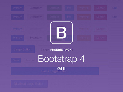 +120 FREE Elements Bootstrap 4 GUI Pack ai free freebie graphic design gui illustrator minimal ui ui pack vector webdesign