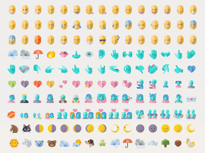 Download 200 FREE Items Flat Emoji Pack by IconShock - Dribbble