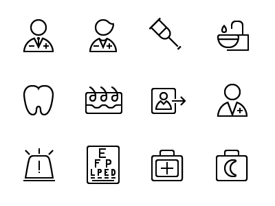 Line Medical icons