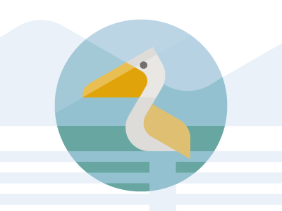 Flat Pelican icon animal animals color flat free freebie geometry icon icons logo pelican vector