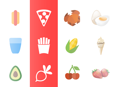 Food Icons colorful download food free freebie icon icons iconset material