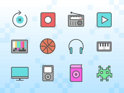 Color Line Multimedia icons