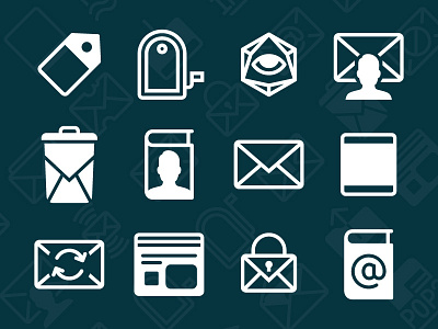 iOS 11 Mail Vector Icons download free freebie glyph icon icons ios iphone line mail svg vector