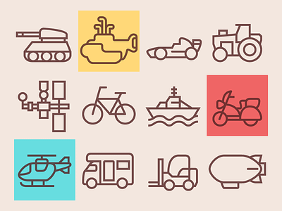 Line Transport Icons car free freebie icon icons line svg transport vector vehicles 向量 图标