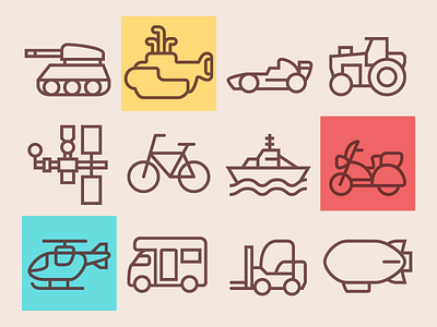 Line Transport Icons