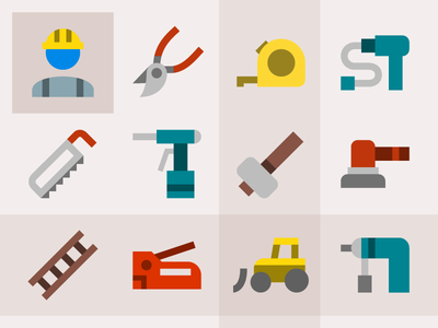 Material construction icons