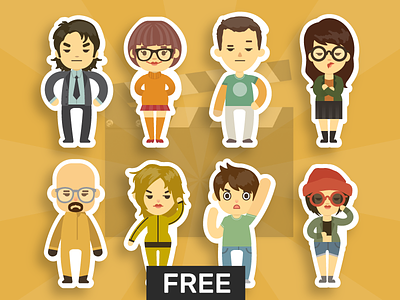 Tv Shows And Movies Free Characters avatar character emoji fanart free freebie icon movies vector 头像 字符 电影