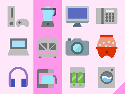 Material House Icons electrical flat free freebie home house icon icons machine material