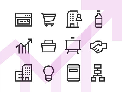 Business Line Icons business commerce free freebie glyph icon line product svg trading vector windows