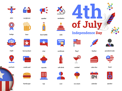 Free 4th July Independence Day Icons