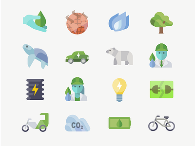 Free Global Warming Prevention Icons bicycle clean energy conservation eco friendly ecology global warming nature polar bear preservation recycling trees wildlife