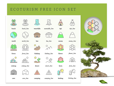 Eco-tourism Free Icon Set
