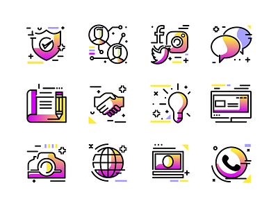 Colorful icon pack colorful download editable free freebie icon line svg vector 免费图标