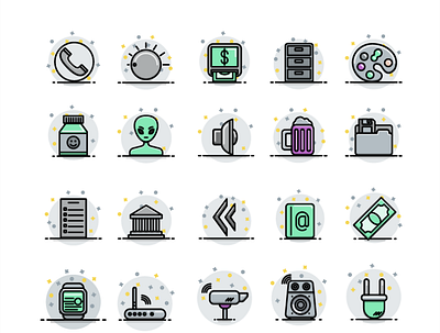 Color Fill Icon Set - WIP color palette fill icons free glyph icon icon design icon pack icon set iconography icons illustration logo vector иконки 图标 圖標