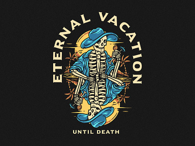 ETERNAL VACATION apparel art artwork branding clothing design designforsale drawing graphic design illustration skull streetwear t shirt vintage