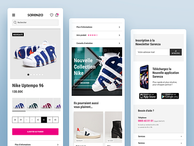 Product Page Shoes Shop (mobile version) application design e commerce interface iphone mobile product page shoe shoes ui ux