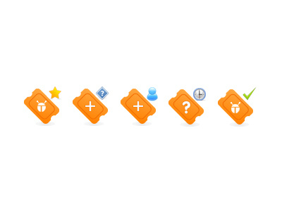 Support System Icons icons illustration orange