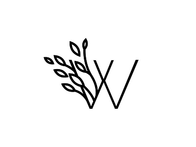 Wondery line art logo magic minimal monogram nature organic wild
