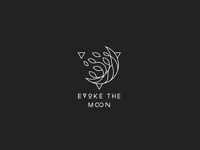 Evoke The Moon line art logo magic minimal moon nature organic wild