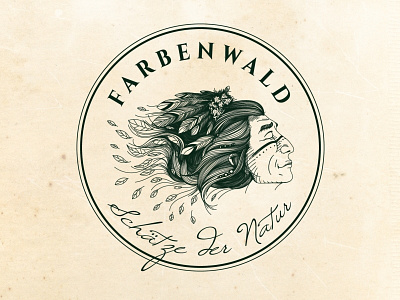 Farbenwald brand design graphic identity illustration logo shaman