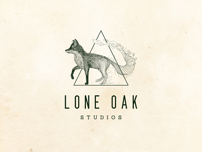 Oak Fox abstract animal bohemian design drawing fox geometric logo oak photography realistic