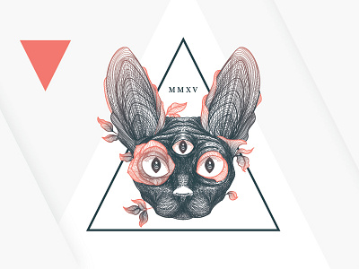 Mad Pepper Brand art bird cat change design detailed geometric illustration logo realistic tattoo transition