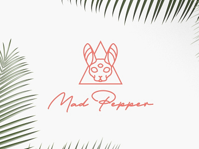 Mad Logo Simple arts brand branding cat design identity lineart logo personal visual