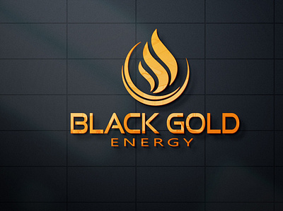 Black Gold Energy Logo Design 3d attractive logo branding design graphic design illustration logo logo design motion graphics ui unique logo design