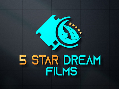 5 Star Dream Film Logo Template 3d attractive logo branding design graphic design illustration logo logo design motion graphics ui unique logo design