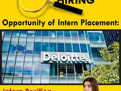 #Deloitte Based Online Internship for Fresher's ME, EE, EEE and branding design graphic design hiring illustration jobs logo typography ui