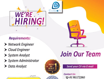 We are hiring for Online job Internship!!! 3d branding design graphic design hiring illustration jobs logo motion graphics ui vector