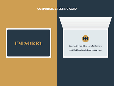"I'm Sorry" Corporate Greeting Card corporate greeting card